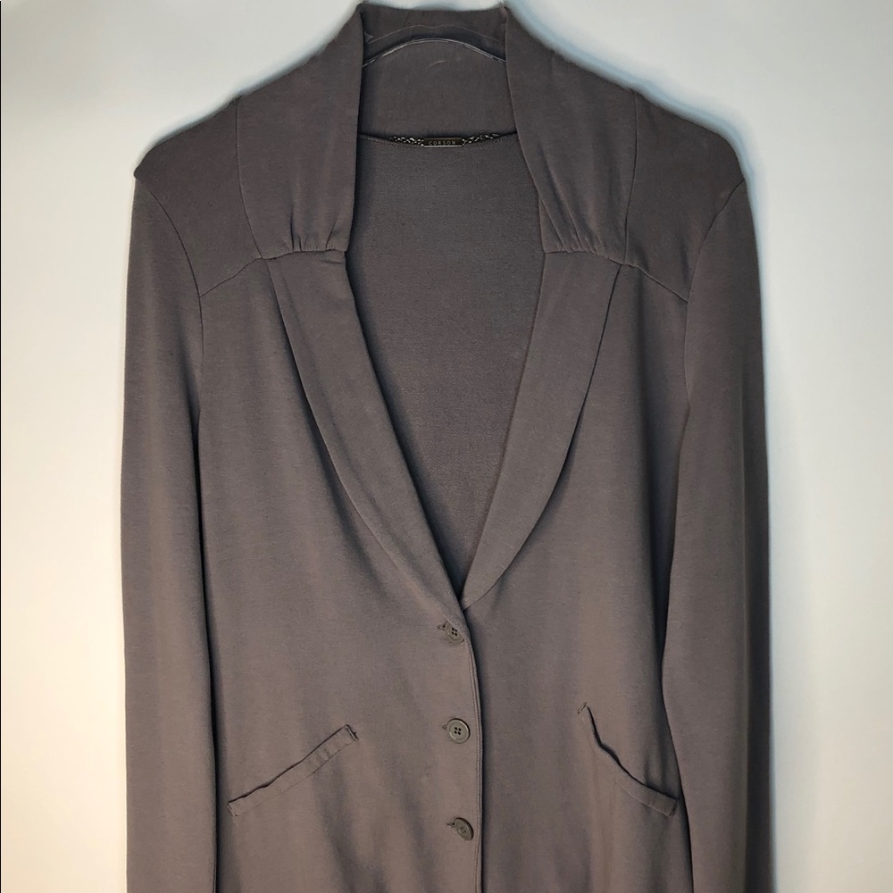 Gray Cotton Cardigan